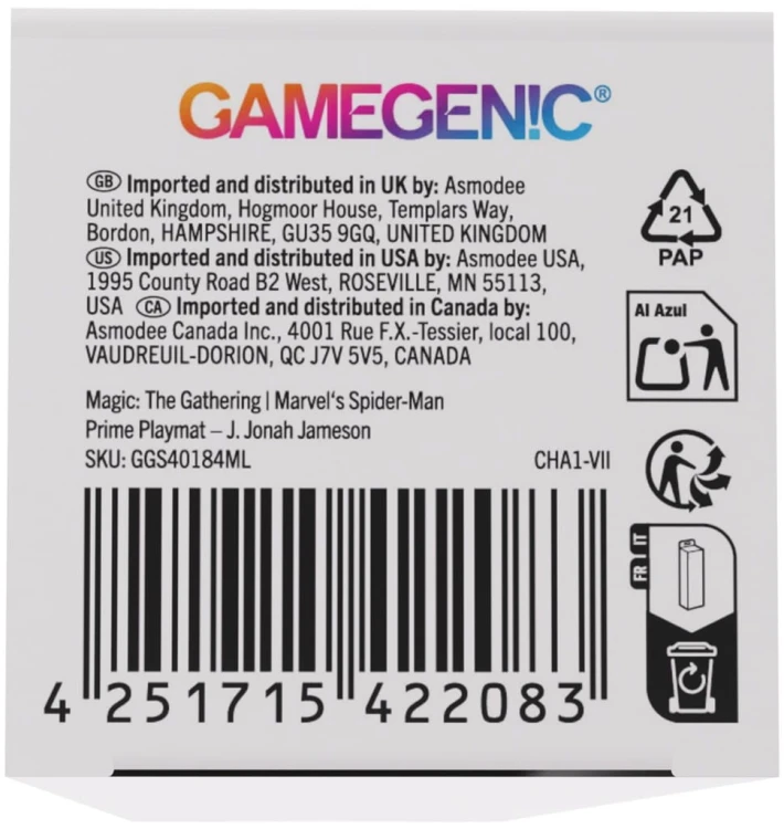 Mata Gamegenic: Magic the Gathering - Marvel's Spider-Man - Prime Playmat - J. Jonah Jameson