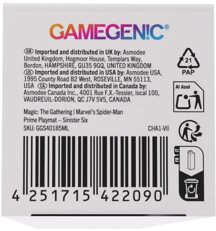 Mata Gamegenic: Magic the Gathering - Marvel's Spider-Man - Prime Playmat - Sinister Six