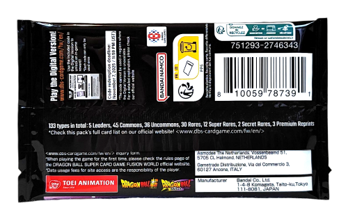 Booster Dragon Ball Super Card Game: Fusion World - FB04