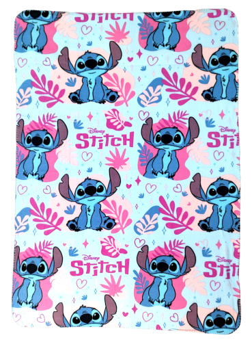 Wielokolorowy miękki kocyk Disney Stitch.