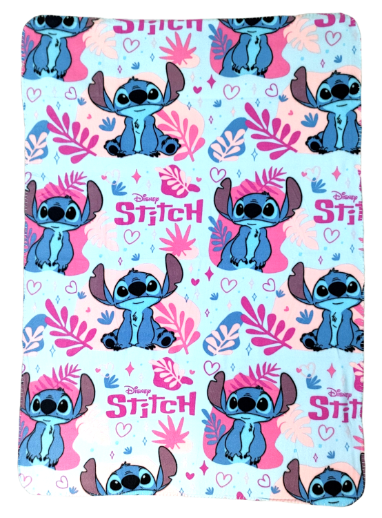 Wielokolorowy miękki kocyk Disney Stitch.