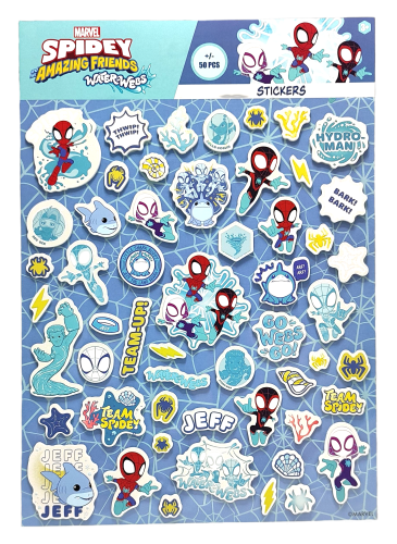 Pakiet piankowych naklejek spidey and his amazing friends +/- 50 szt