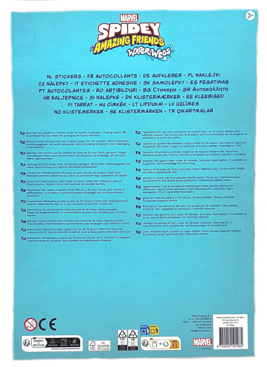 Pakiet piankowych naklejek spidey and his amazing friends +/- 50 szt