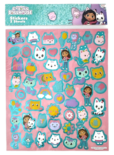 Naklejki holo Koci domek Gabi - 2 arkusze.