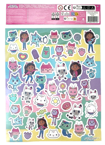 Naklejki holo Koci domek Gabi - 2 arkusze.