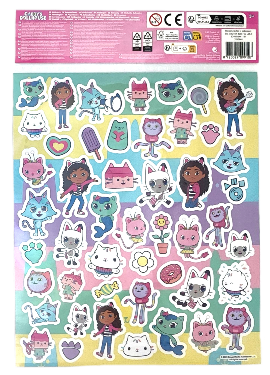 Naklejki holo Koci domek Gabi - 2 arkusze.