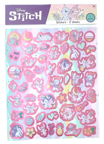 Naklejki holo Disney Stitch - 2 arkusze.