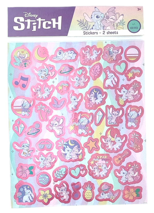 Naklejki holo Disney Stitch - 2 arkusze.