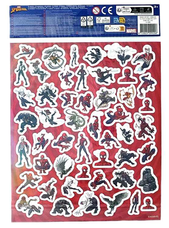 Naklejki holo Spider-Man - 2 arkusze.