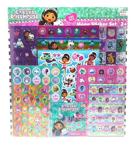 Duży zestaw naklejek Koci domek Gabi XL - 10 arkuszy