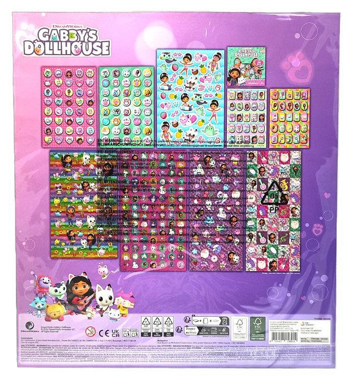 Duży zestaw naklejek Koci domek Gabi XL - 10 arkuszy