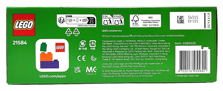 LEGO Minecraft Podróż przez portal netheru 21584