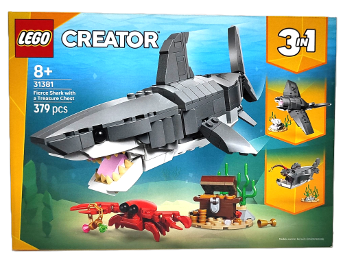 LEGO Creator 3 w 1 Groźny rekin i skrzynia skarbów 31381