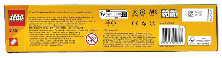 LEGO Creator 3 w 1 Groźny rekin i skrzynia skarbów 31381