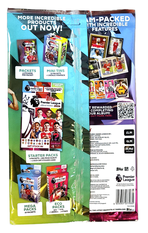 Kolekcja naklejkowa Premier League 2026 Multipack