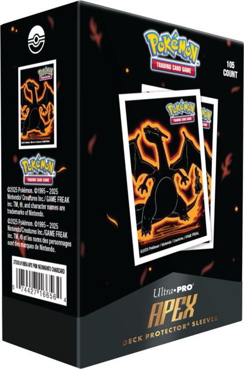 Koszulki na karty Ultra Pro: Pokémon - Neon Kanto - Charizard (105 szt.)