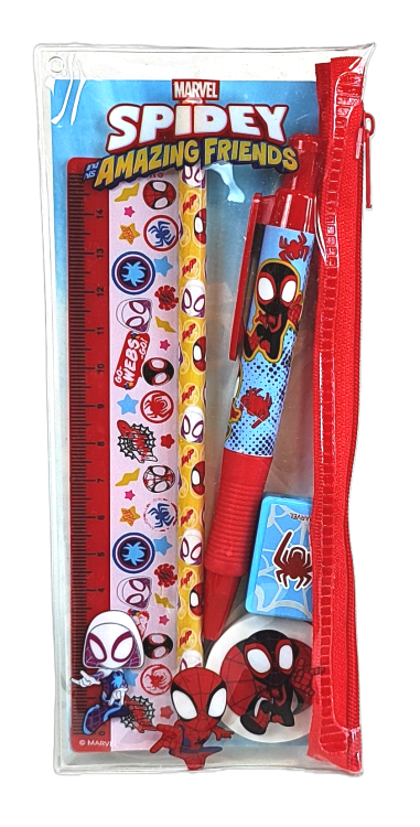 Zestaw artykułów szkolnych w saszetce - Spidey.