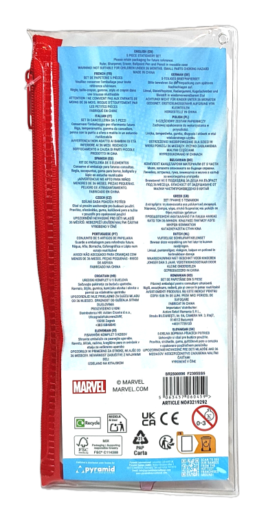 Zestaw artykułów szkolnych w saszetce - Spidey.