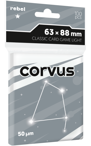 Koszulki na karty Rebel (63x88 mm) Corvus Light, 100 sztuk