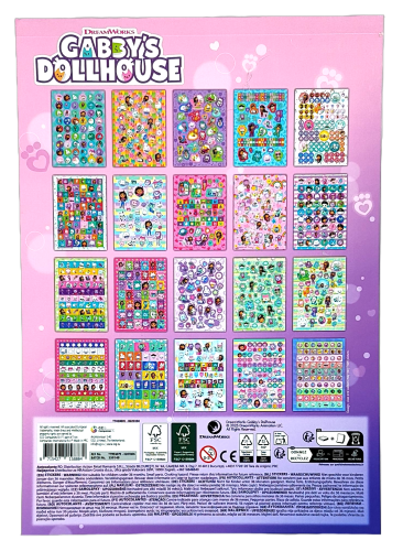 Książka z naklejkami Koci domek Gabi +/- 1000 naklejek