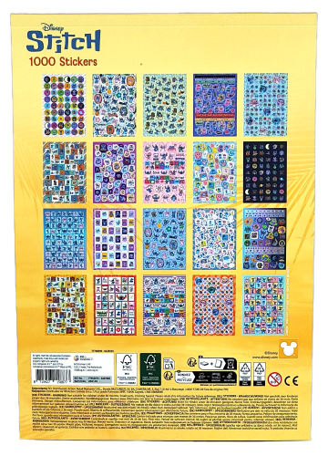 Książka z naklejkami Disney Stitch +/- 1000 naklejek