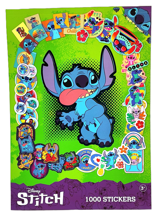 Książka z naklejkami Disney Stitch +/- 1000 naklejek
