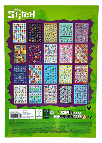 Książka z naklejkami Disney Stitch +/- 1000 naklejek