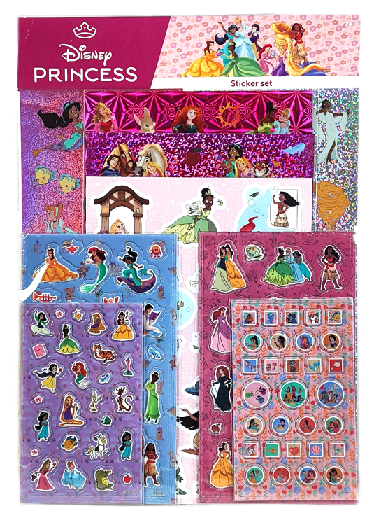Pakiet naklejek Disney Księżniczki - 9 arkuszy