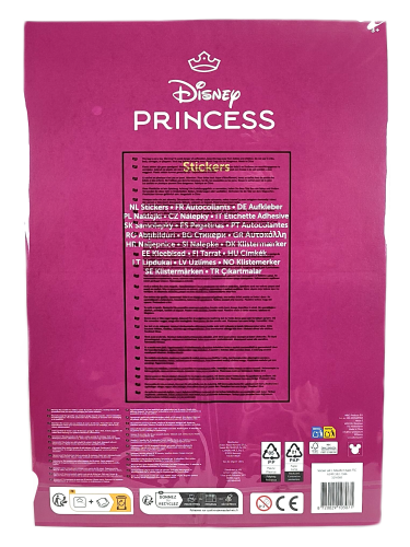 Pakiet naklejek Disney Księżniczki - 9 arkuszy