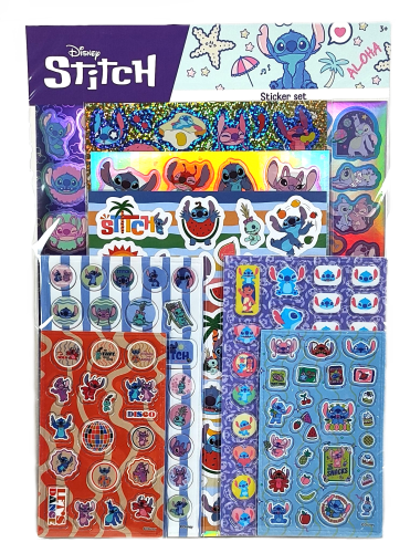 Pakiet naklejek Disney Stitch - 9 arkuszy