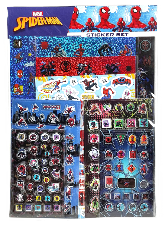 Pakiet naklejek Spider-Man - 9 arkuszy