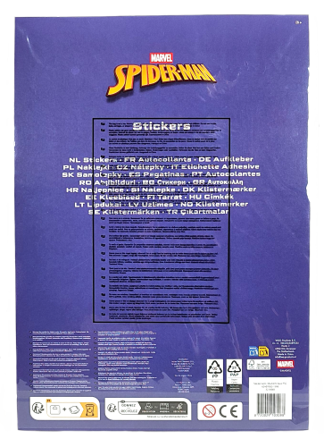 Pakiet naklejek Spider-Man - 9 arkuszy