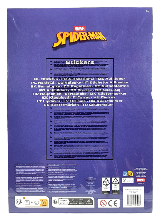 Pakiet naklejek Spider-Man - 9 arkuszy