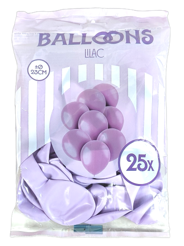 Jasnofioletowe balony - 25 sztuk.