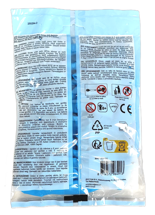 Niebieskie balony - 25 sztuk