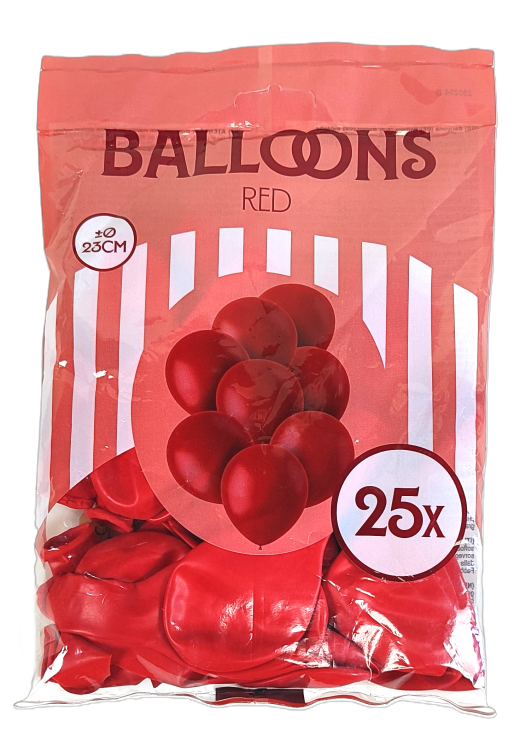 Czerwone balony - 25 sztuk.