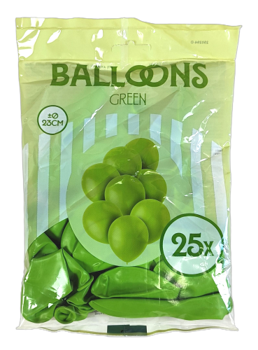 Zielone balony - 25 sztuk.