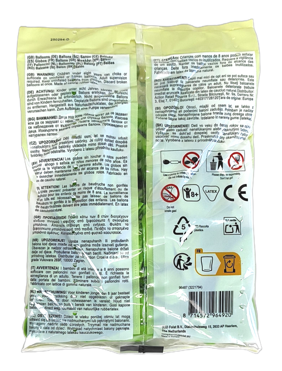 Zielone balony - 25 sztuk.