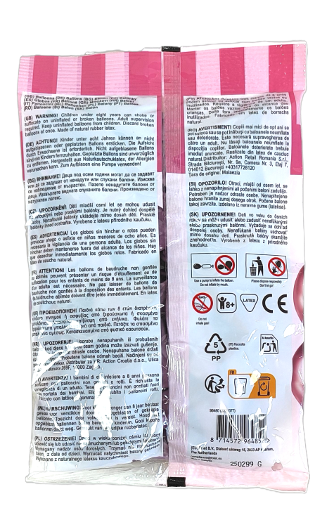 Chromowane balony 20 sztuk - Rose gold.