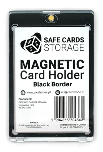 35PT Black One Touch Magnetic Holder na karty Ultra clear SCS