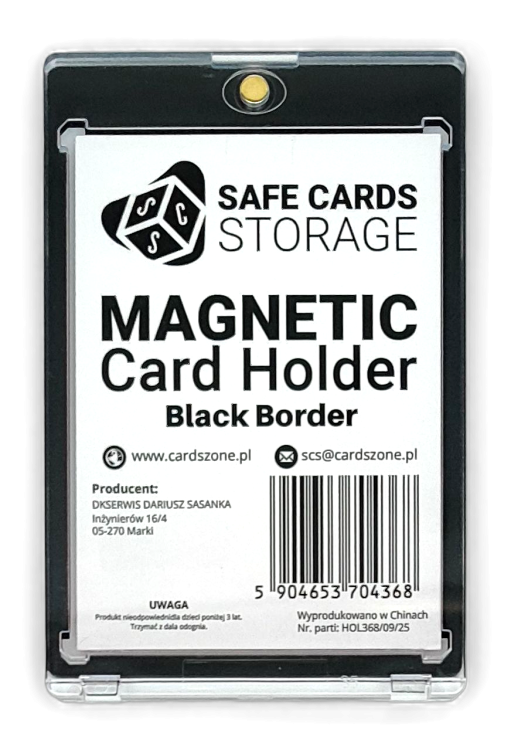 35PT Black One Touch Magnetic Holder na karty Ultra clear SCS