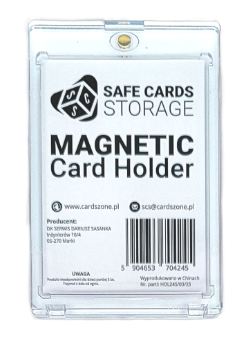 130PT One Touch Magnetic Holder na karty Ultra clear SCS