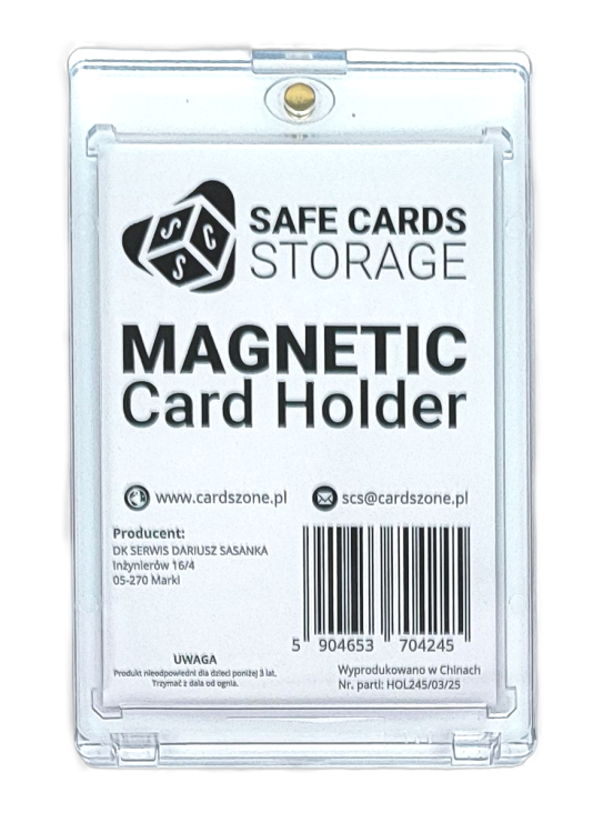 130PT One Touch Magnetic Holder na karty Ultra clear SCS
