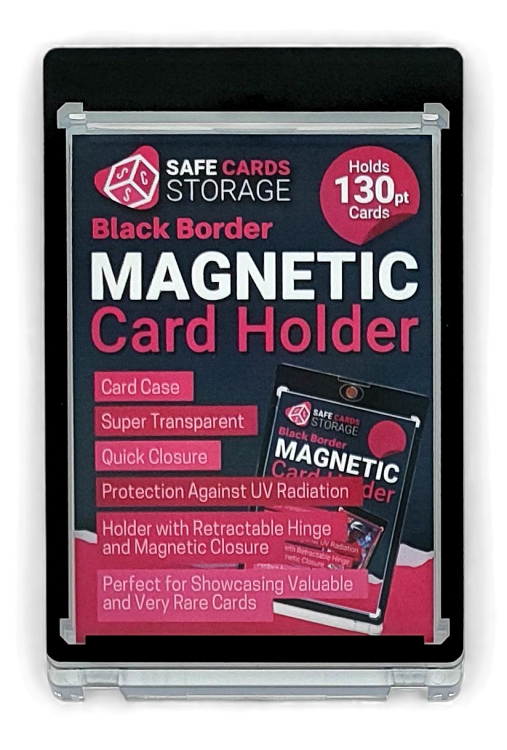 130PT Black One Touch Magnetic Holder na karty Ultra clear SCS