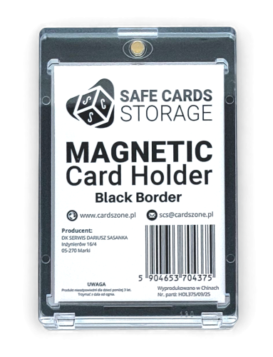 130PT Black One Touch Magnetic Holder na karty Ultra clear SCS