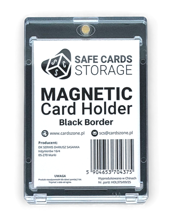 130PT Black One Touch Magnetic Holder na karty Ultra clear SCS