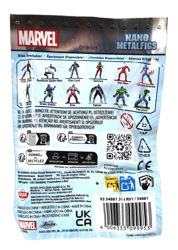 Metalowa mini figurka Marvel- saszetka niespodzianka.