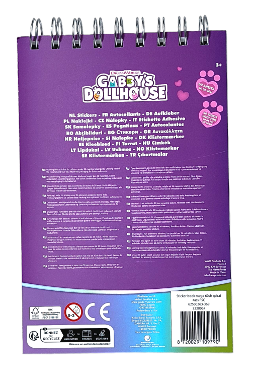 Mega książka z naklejkami Koci domek Gabi - 60 arkuszy
