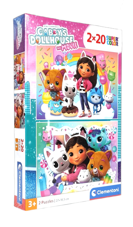 Puzzle Clementoni 2x20 Super kolor Koci domek Gabi 24832