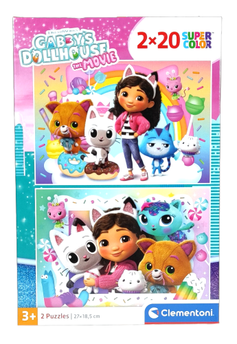 Puzzle Clementoni 2x20 Super kolor Koci domek Gabi 24832